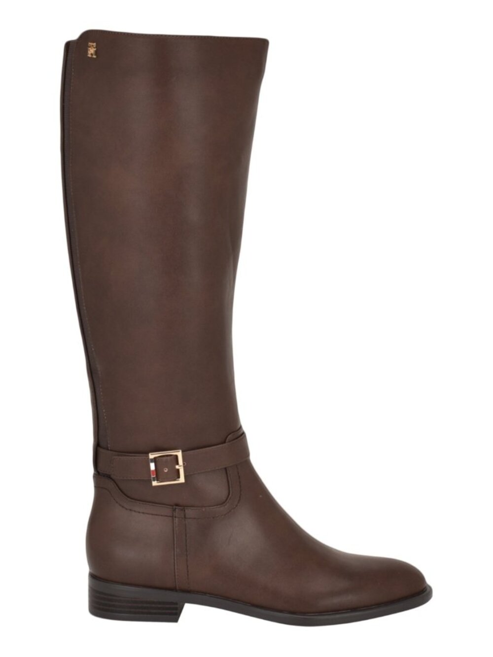 Tommy Hilfiger Mireya Wide Calf Riding Boots Dark Brown Size 5.5M NWT - Picture 2 of 5